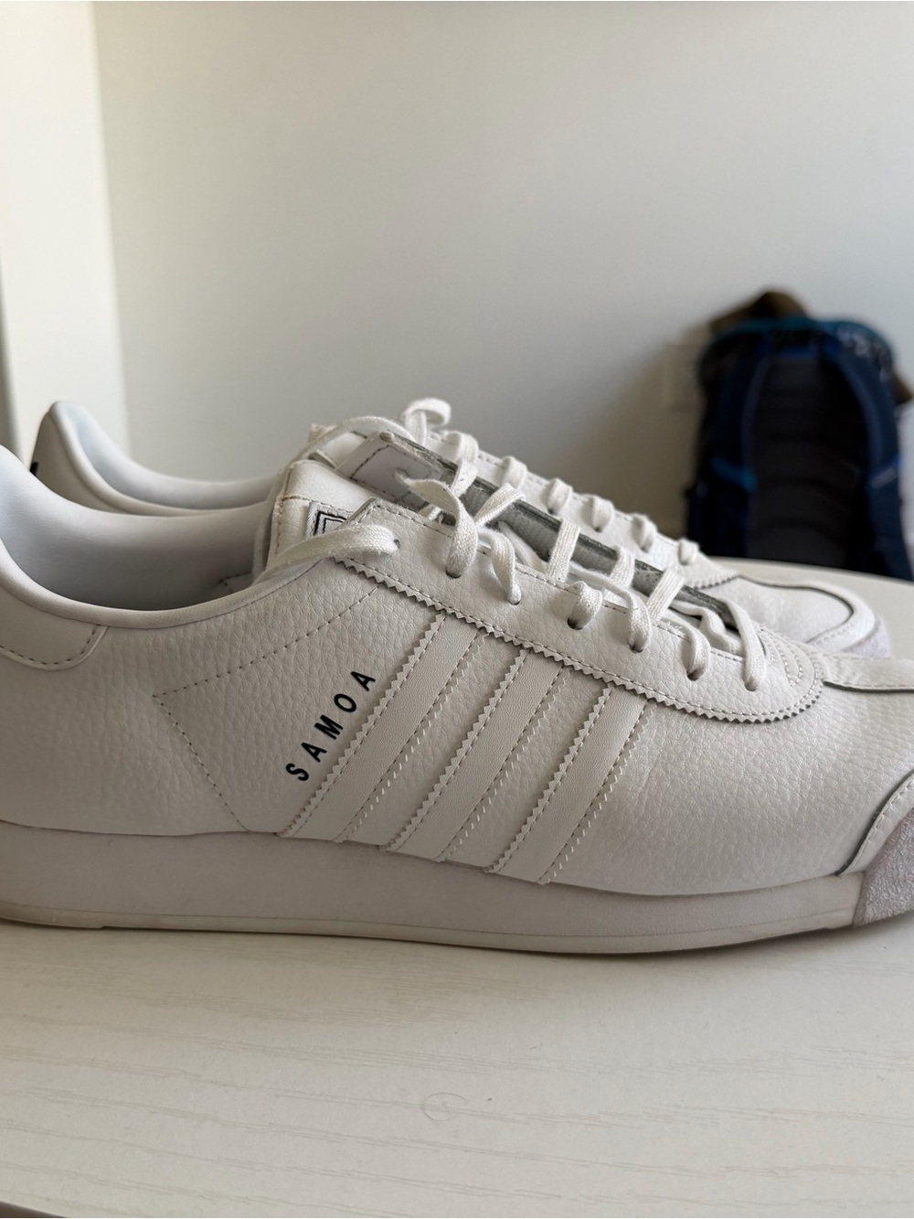 adidas Samoa Men's White Leather Sneakers US11